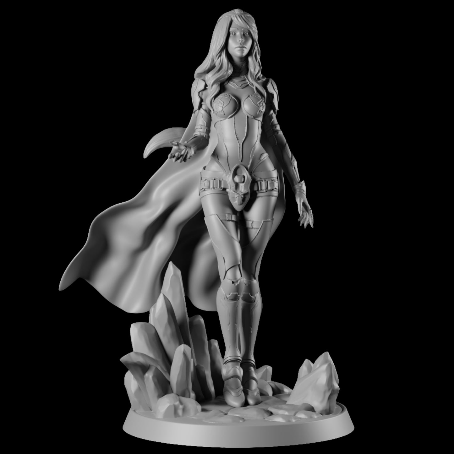 Hannah - The Ice Queen - Pre-supported STL - 170mm & 32mm (SFW & NSFW) - Digital STL 3D printable