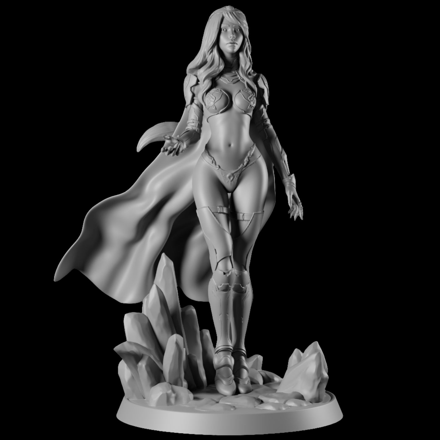 Hannah - The Ice Queen - Pre-supported STL - 170mm & 32mm (SFW & NSFW) - Digital STL 3D printable