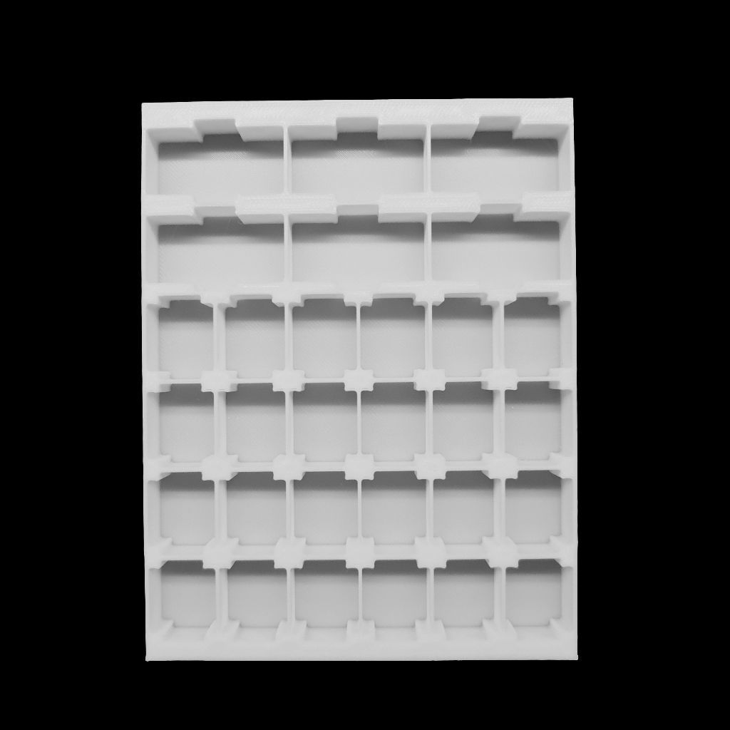 Counter Box MEDIUM TYPE A - 24 Cells for Counter Size 1.6cm (5/8") + 6 Cells for Counter size 1.6x3.2cm (5/8"x1.25")