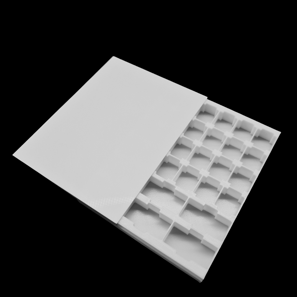 Counter Box MEDIUM TYPE A - 24 Cells for Counter Size 1.6cm (5/8") + 6 Cells for Counter size 1.6x3.2cm (5/8"x1.25")