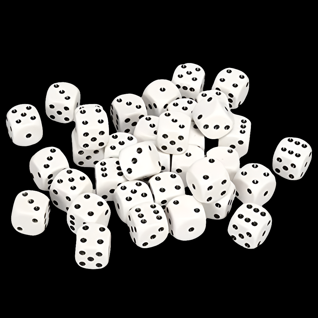 D6 12mm Dice - White