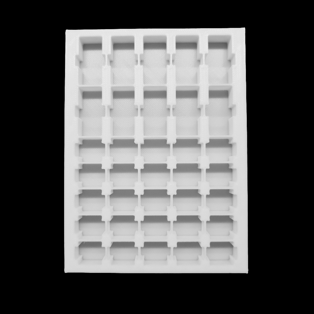 Counter Box MEDIUM TYPE A - 25 Cells for Counter Size 1.2cm (1/2") + 10 Cells for Counter size 1.2x2.4cm (1/2"x1")