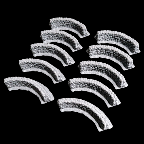 10x Curved Wall Section - 3D PRINTED