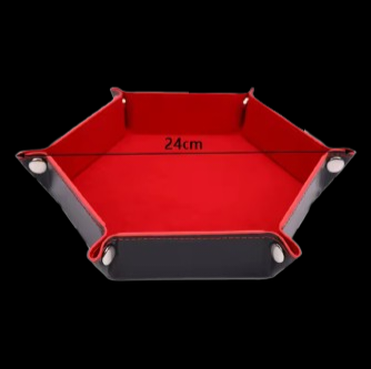 Dice Tray - Hexagonal - Black/Black
