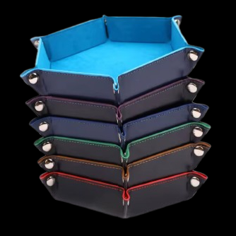 Dice Tray - Hexagonal - Blue/Blue
