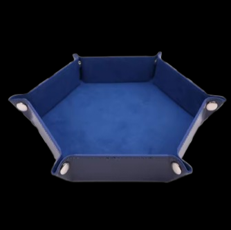 Dice Tray - Hexagonal - Blue/Blue