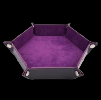 Dice Tray - Hexagonal - Purple/Black