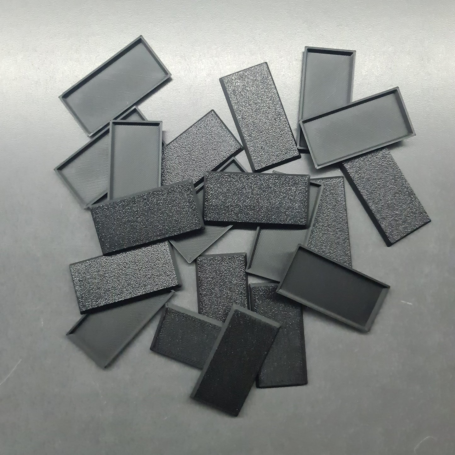 3D Printed - 20x Rectangular bases 25x50mm with space for 2mm thick magnets