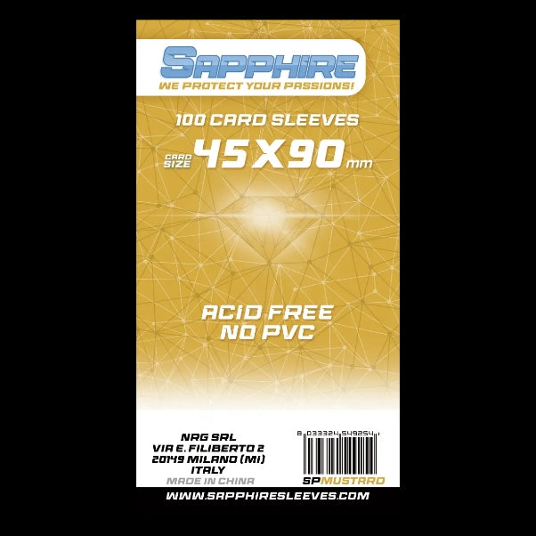 100 Sleeves SAPPHIRE 45x90 "MUSTARD"