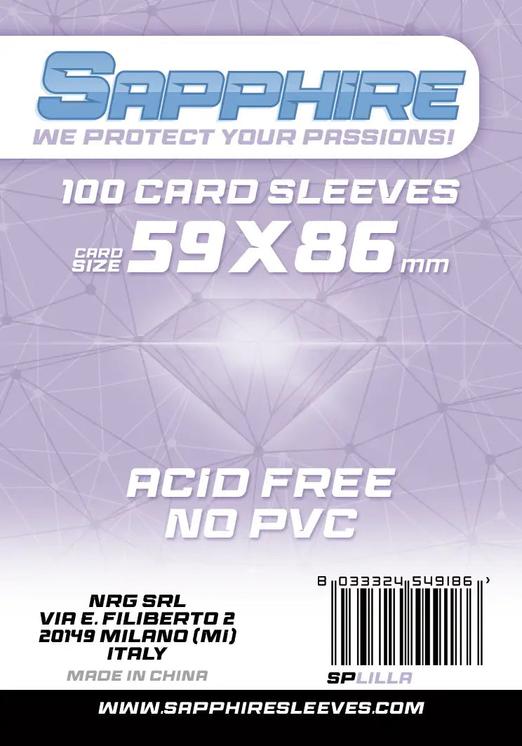 100 Sleeves SAPPHIRE 59x86 "LILLA"