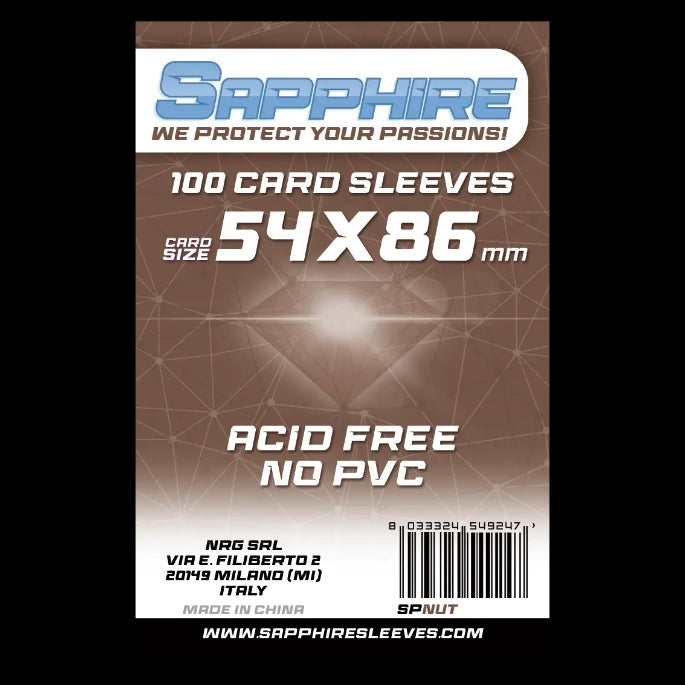 100 Sleeves SAPPHIRE 54x86 "NUT"