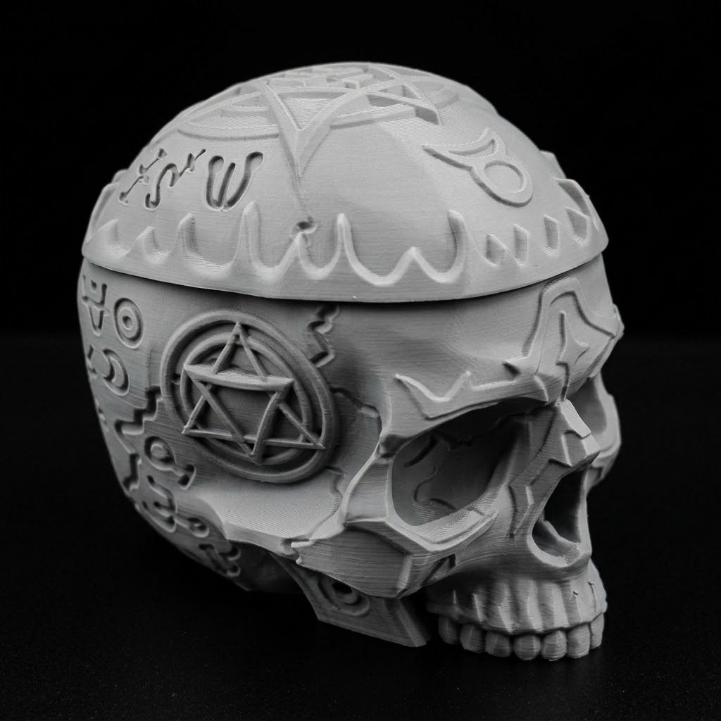 3D Printed Dice Vault - Arcane Skull