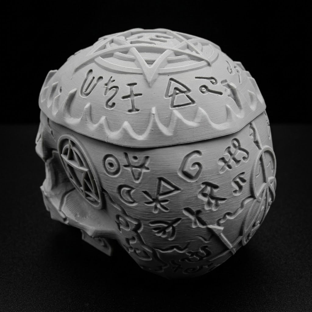 3D Printed Dice Vault - Arcane Skull