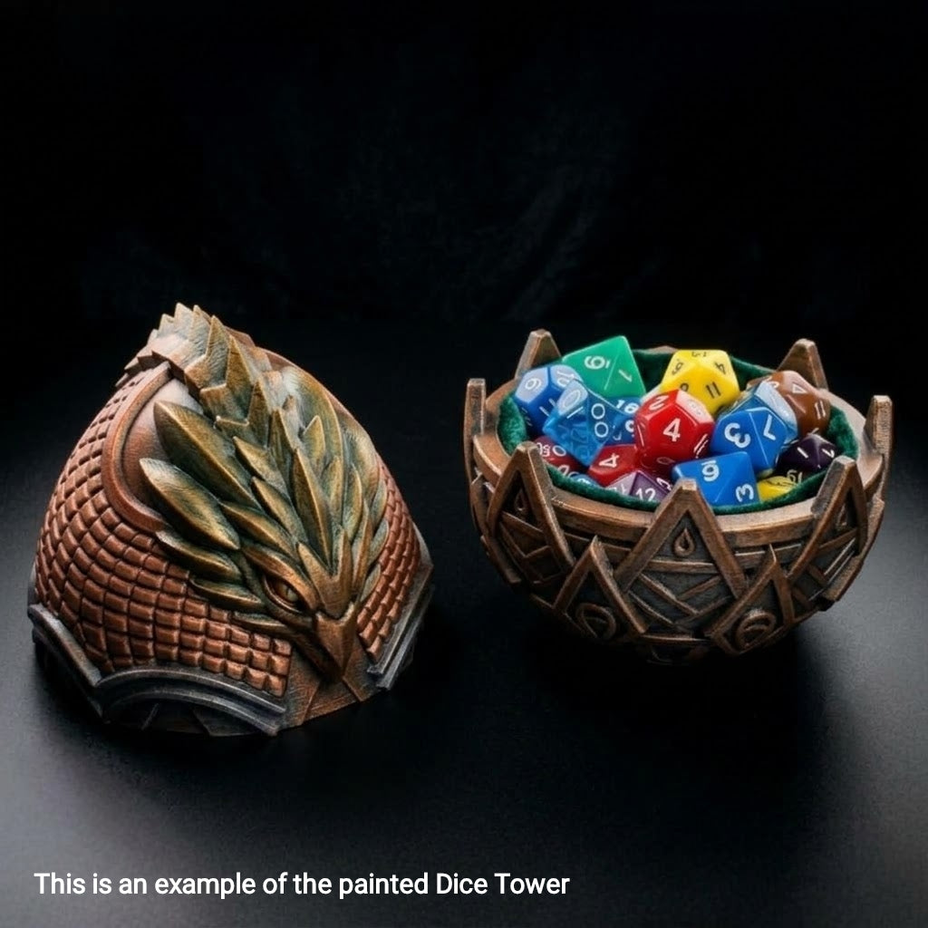 3D Printed Dice Vault - Dragon Egg