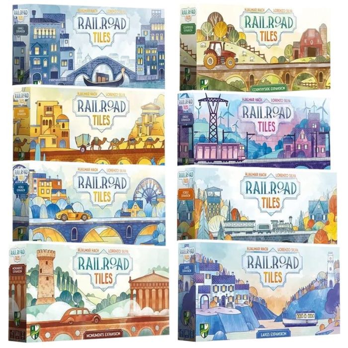 Bundle 8x Railroad Tiles Expansion - English/Italian Edition
