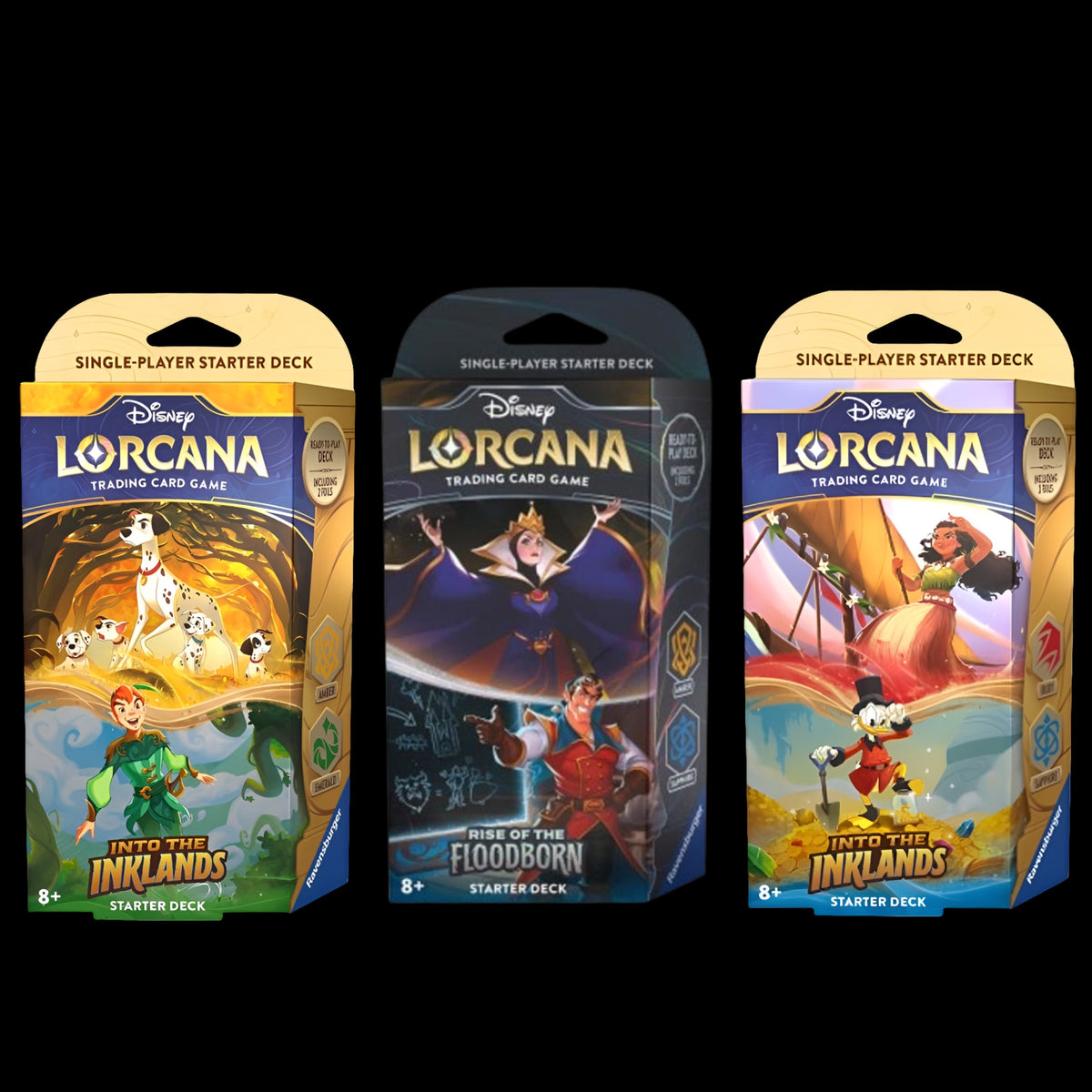 Lorcana STARTER DECK BUNDLE (3boxes - Floodborn/Inklands)