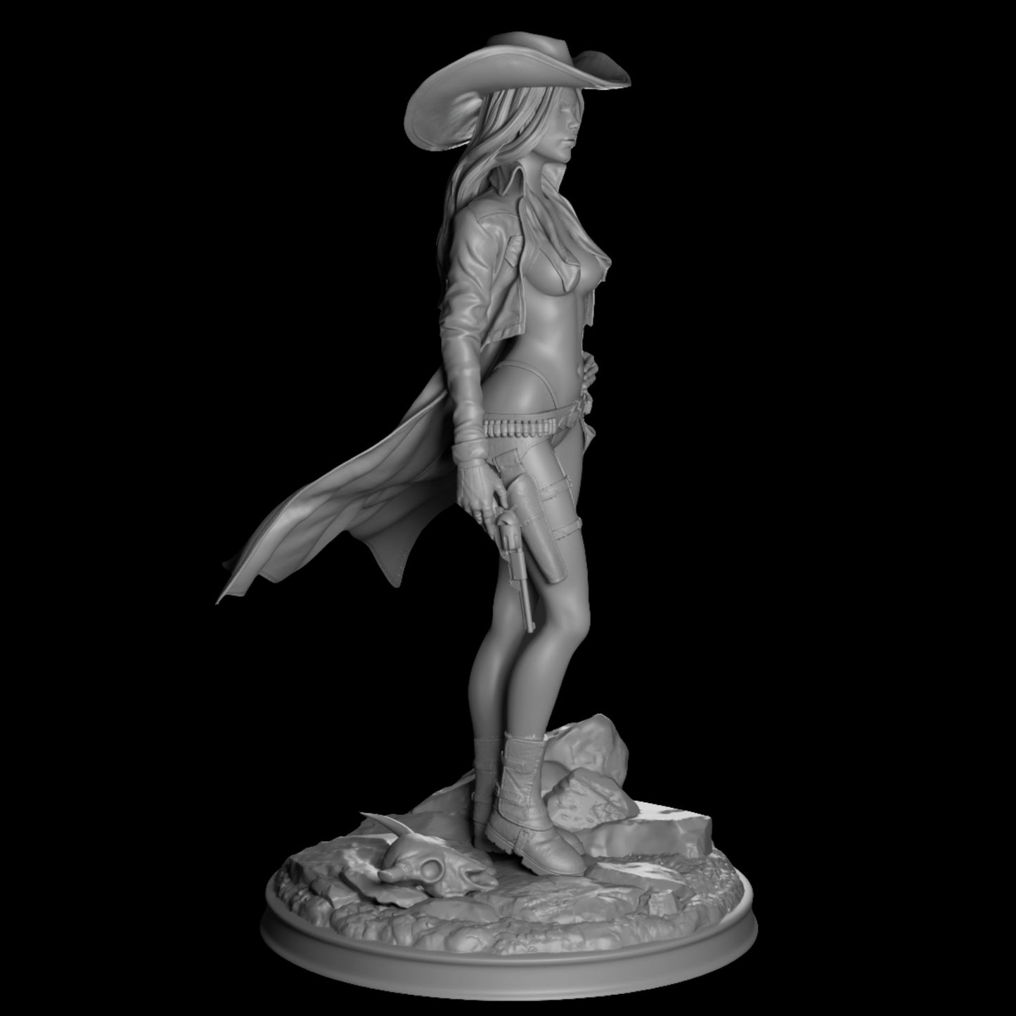 Kate - The Cowgirl - Pre-supported STL - 170mm & 32mm (SFW & NSFW) - Digital STL 3D printable