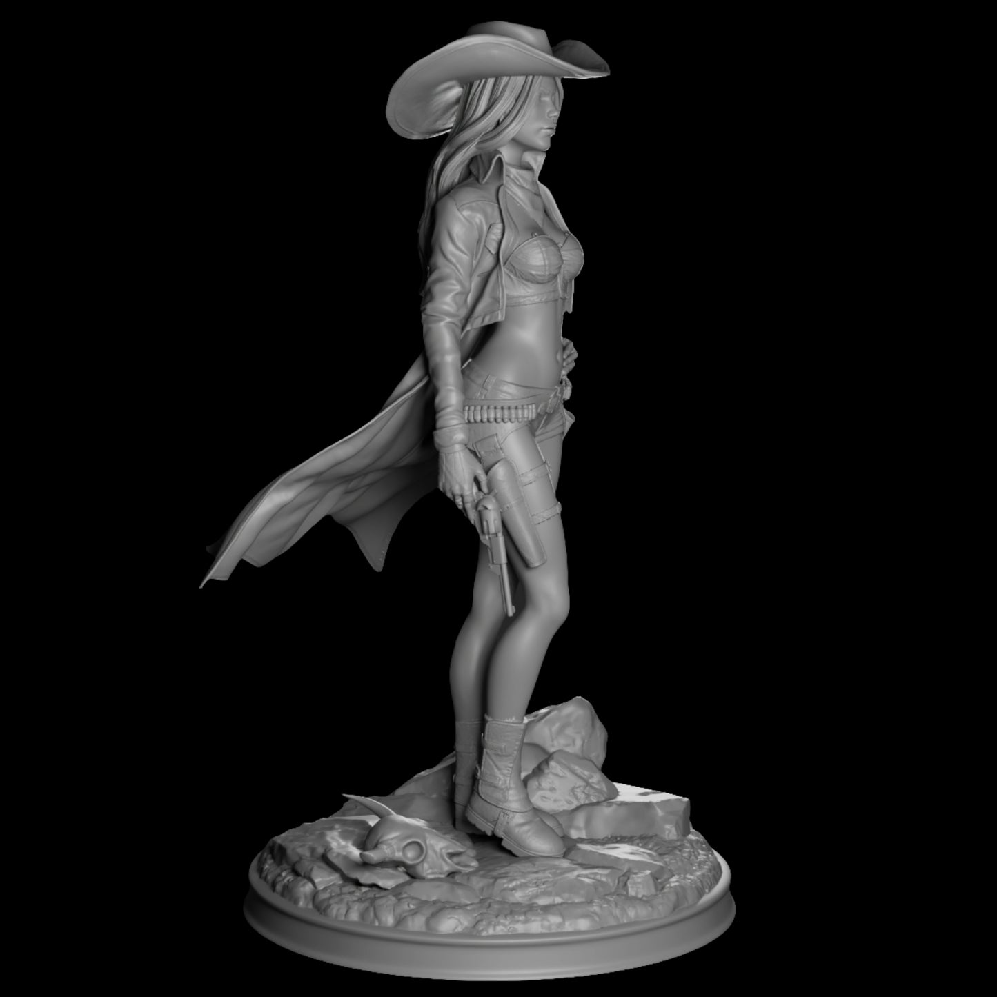Kate - The Cowgirl - Pre-supported STL - 170mm & 32mm (SFW & NSFW) - Digital STL 3D printable