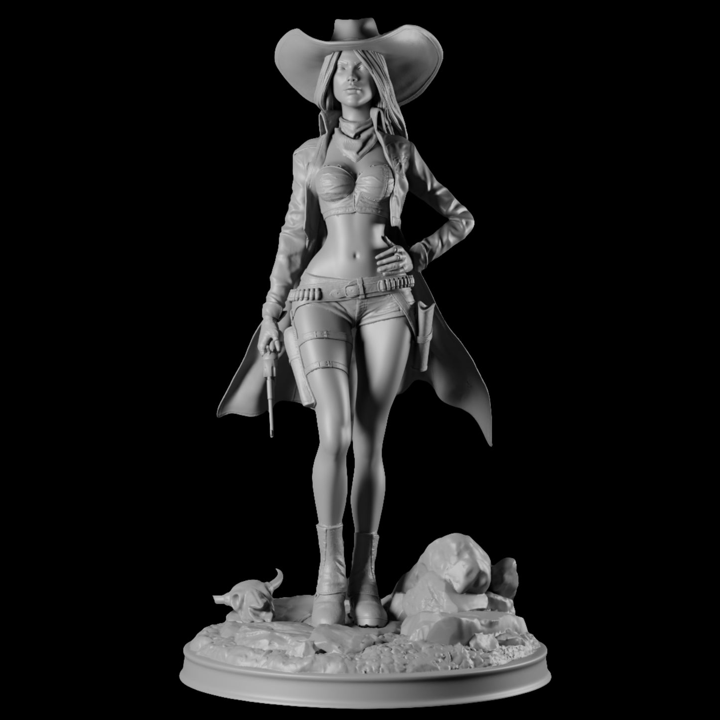 Kate - The Cowgirl - Pre-supported STL - 170mm & 32mm (SFW & NSFW) - Digital STL 3D printable