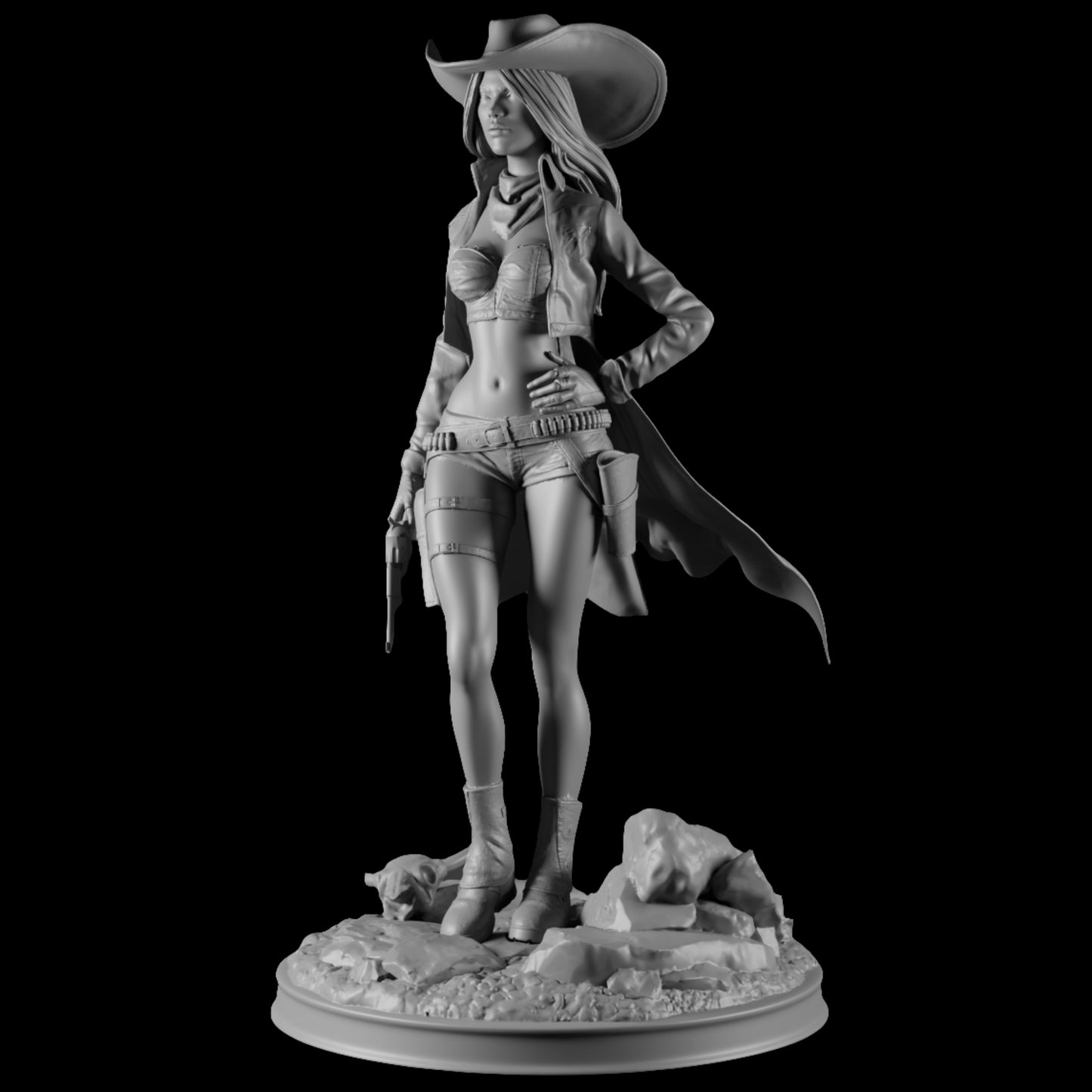 Kate - The Cowgirl - Pre-supported STL - 170mm & 32mm (SFW & NSFW) - Digital STL 3D printable