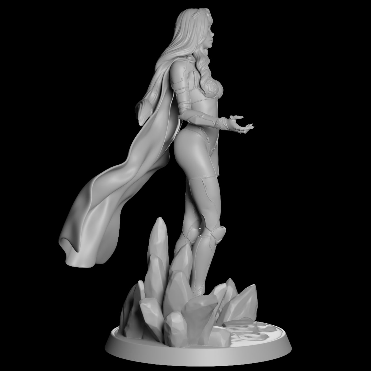Hannah - The Ice Queen - Pre-supported STL - 170mm & 32mm (SFW & NSFW) - Digital STL 3D printable