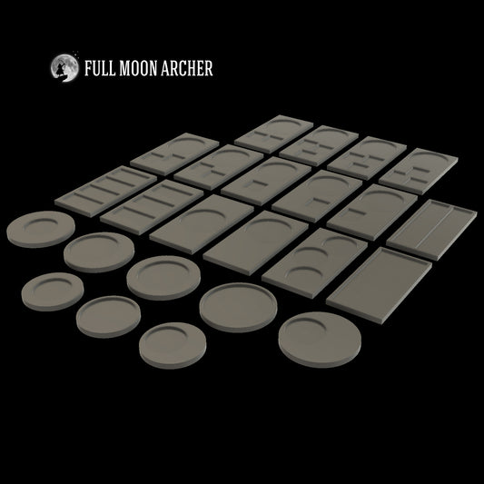 24 Bases for MASTER OF WAR - Digital STL 3D printable