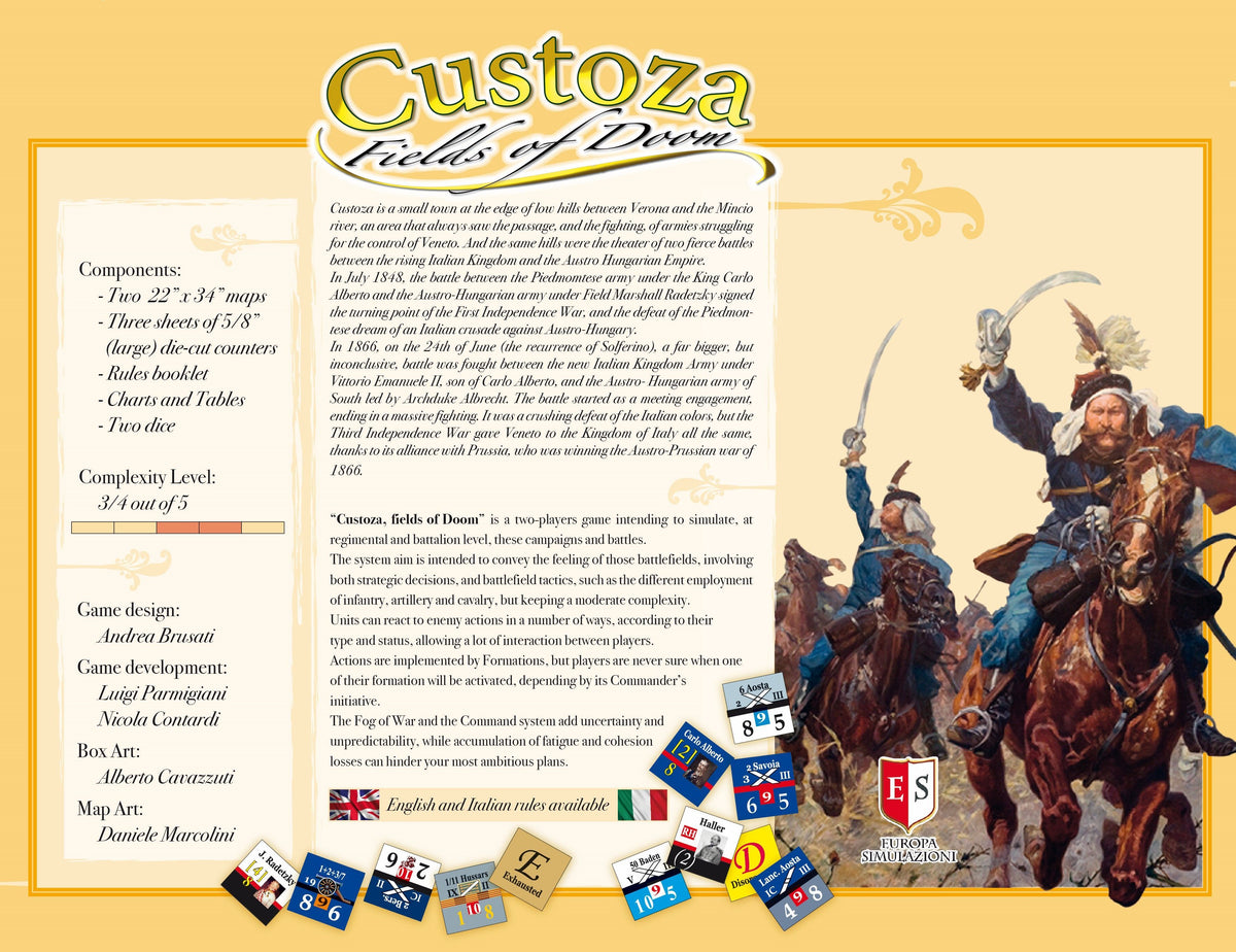 Custoza, Fields of Doom  - Italian/English Edition