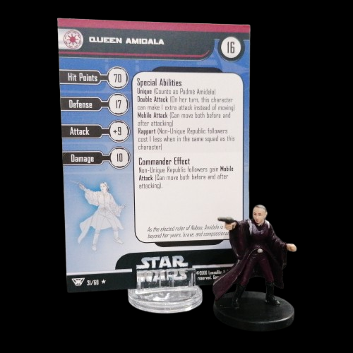 STAR WARS MINIATURES - Champions of the Force 31 - Queen Amidala - Rare