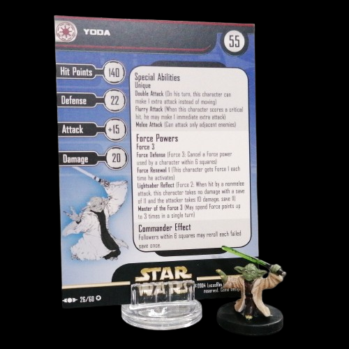 STAR WARS MINIATURES - Clone Strike 26 - Yoda - Very Rare