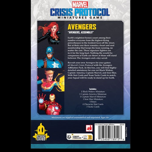 Marvel Crisis Protocol - Avengers Affiliation Pack