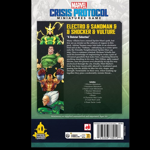 Marvel Crisis Protocol - Electro & Sandman & Shocker & Vulture