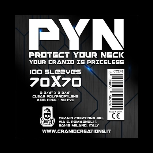 100 Sleeves PYN 70x70 "SMALL SQUARE"