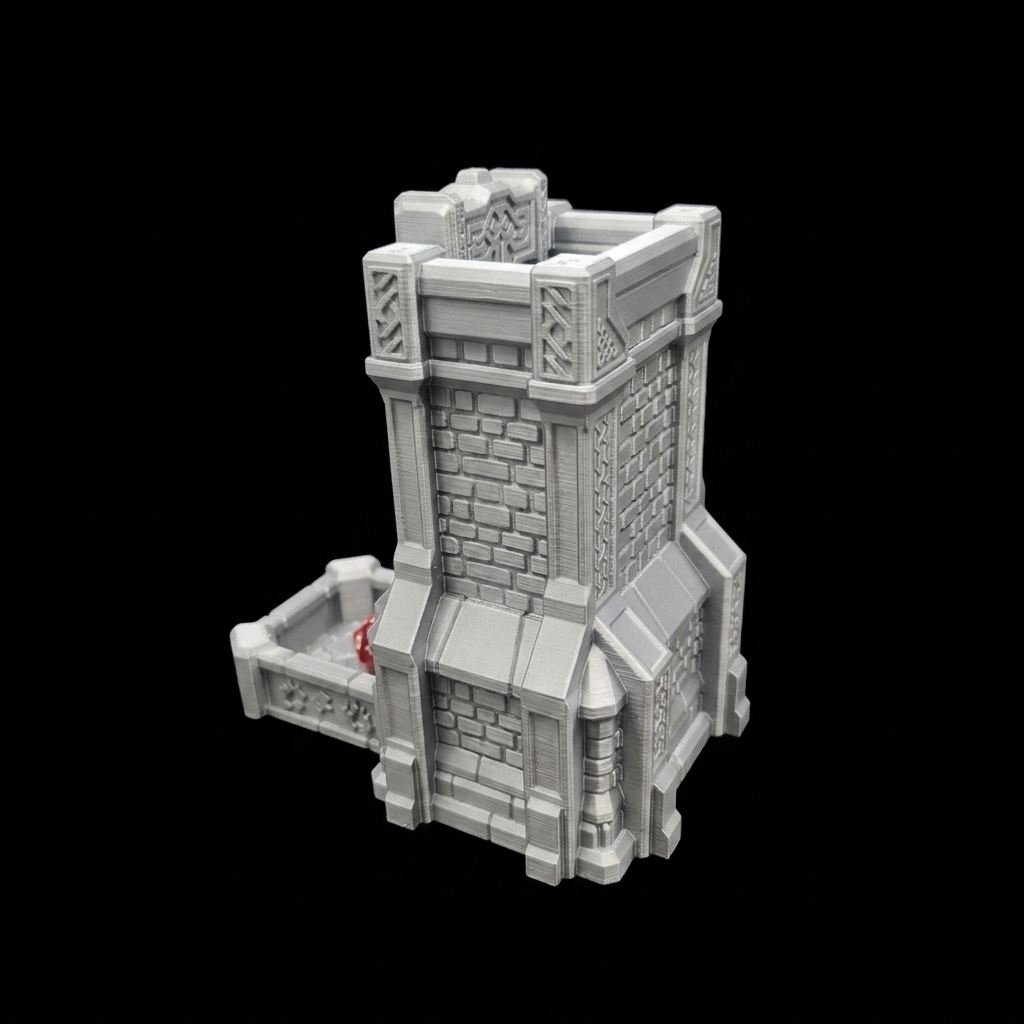 3D Printed Dice Tower - Dwarf Building