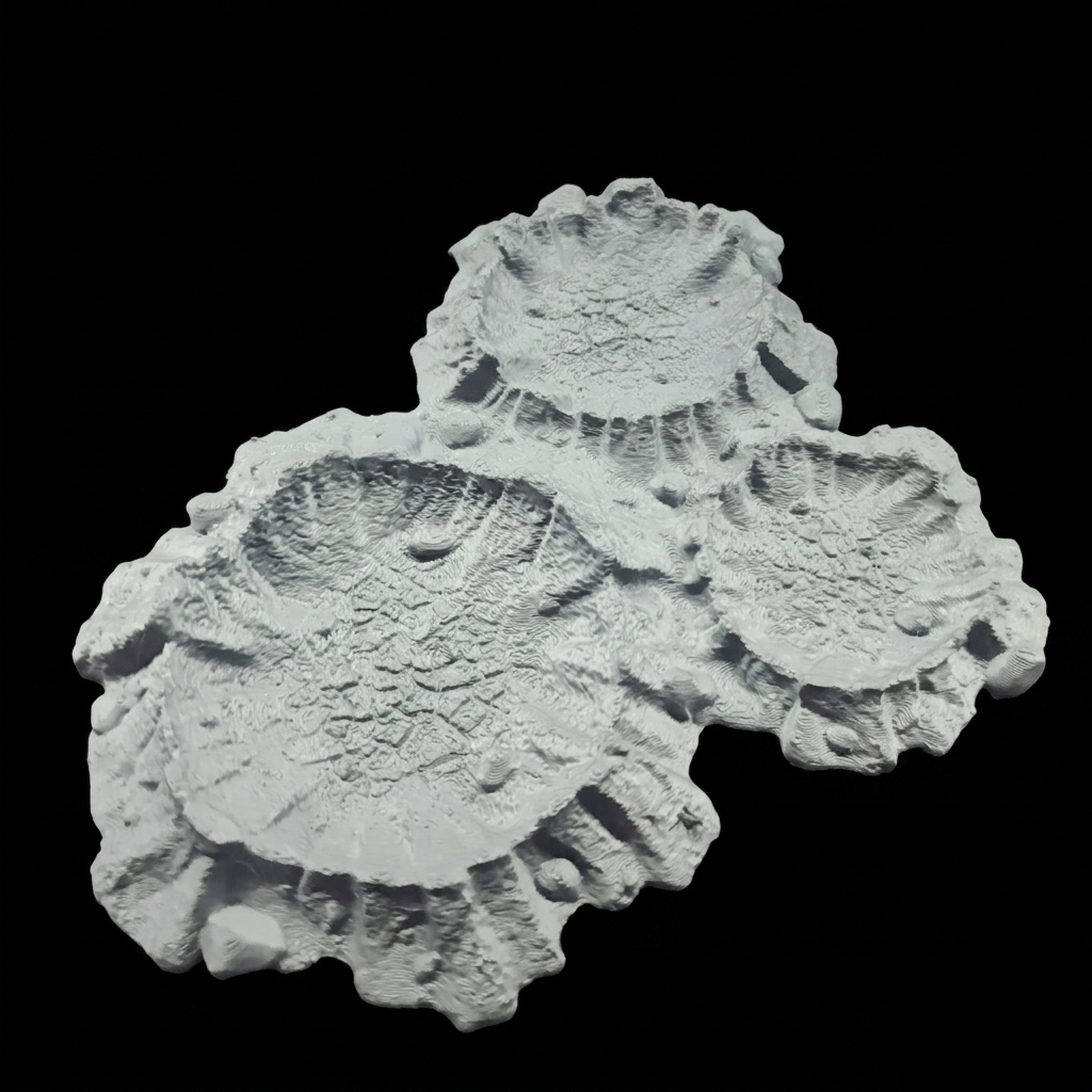 Blast Craters - 7 Pieces - 3D PRINTED - Scale 28-32mm