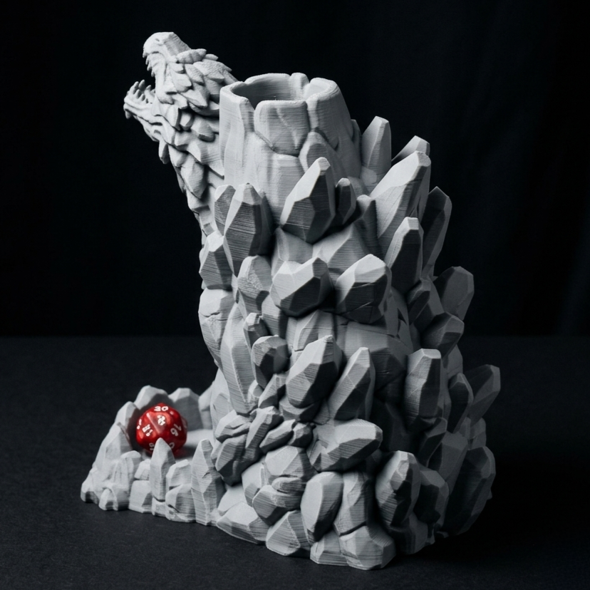 3D Printed Dice Tower - Godzilla