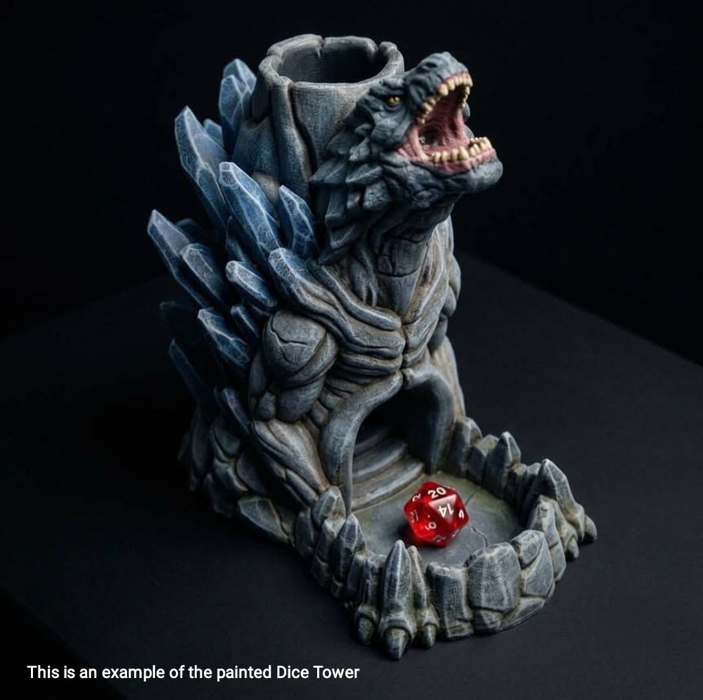 3D Printed Dice Tower - Godzilla