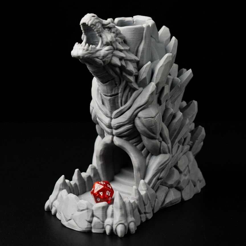 3D Printed Dice Tower - Godzilla