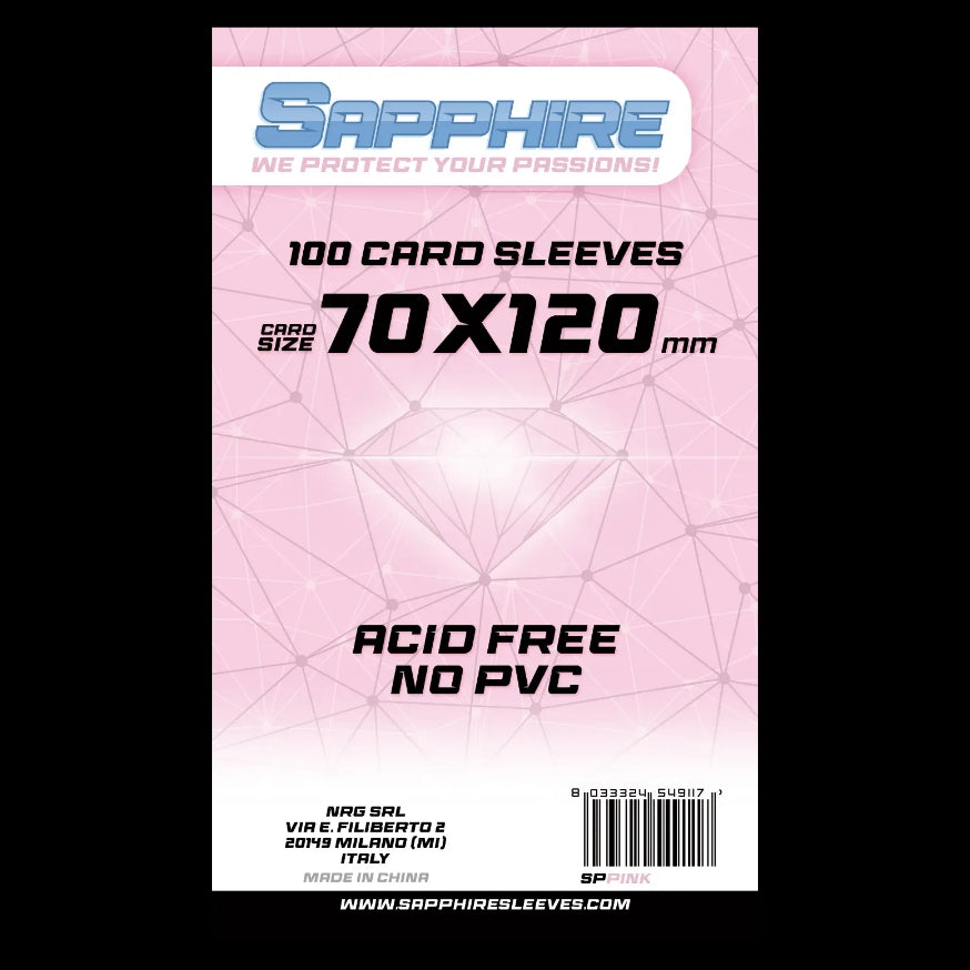 100 Sleeves SAPPHIRE 70x120 "PINK"