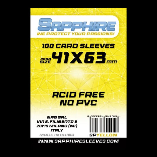 100 Sleeves SAPPHIRE 41x63 "YELLOW"