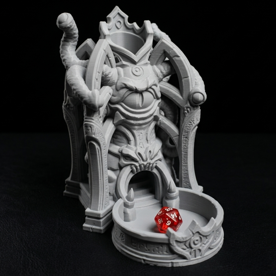 3D Printed Dice Tower - Tentacle Watcher