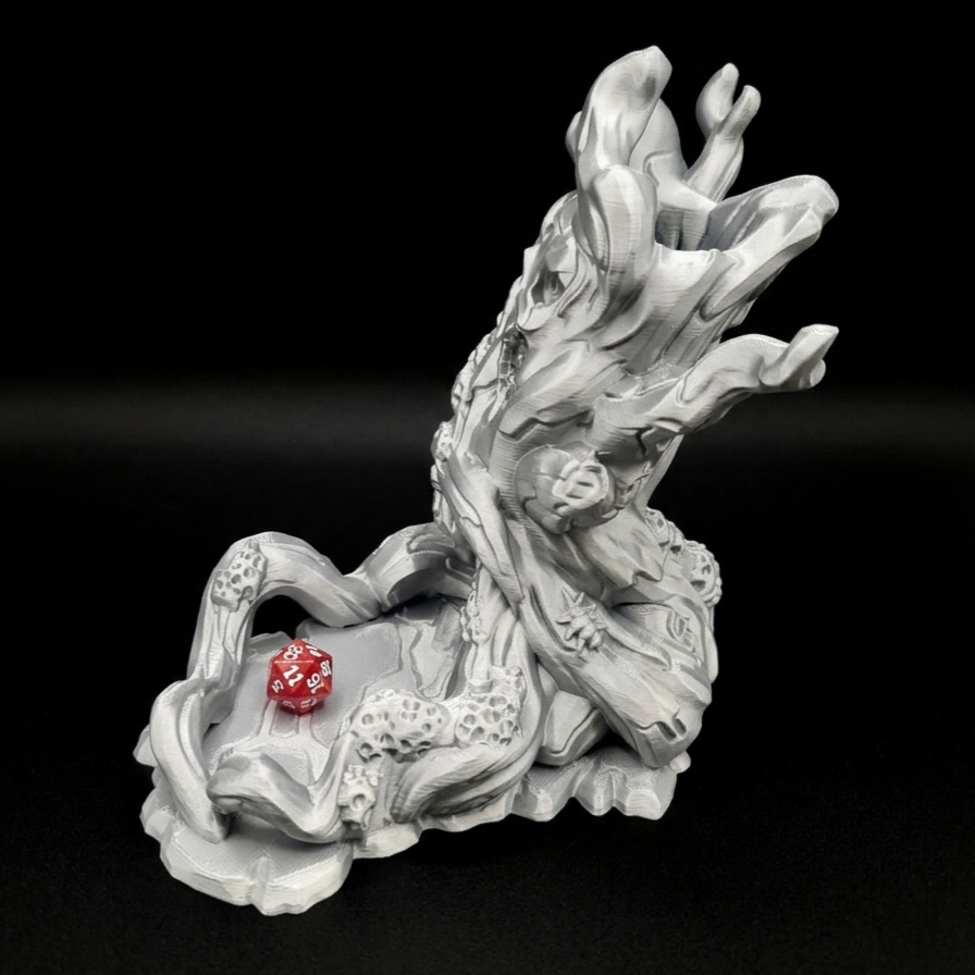 3D Printed Dice Tower - Skull Tree