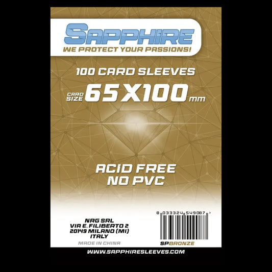 100 Sleeves SAPPHIRE 65x100 "BRONZE"