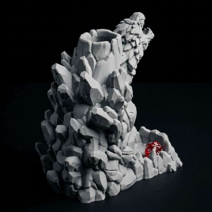 3D Printed Dice Tower - Godzilla