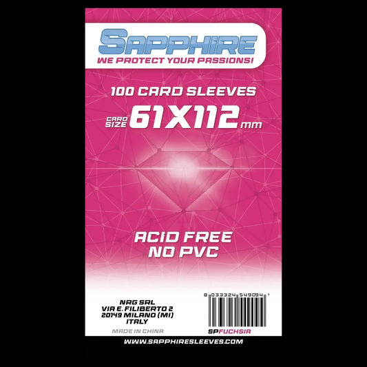 100 Sleeves SAPPHIRE 61x112 "FUCHSIA"