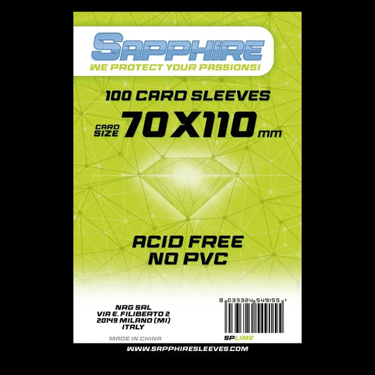 100 Sleeves SAPPHIRE 70x110 "LIME"