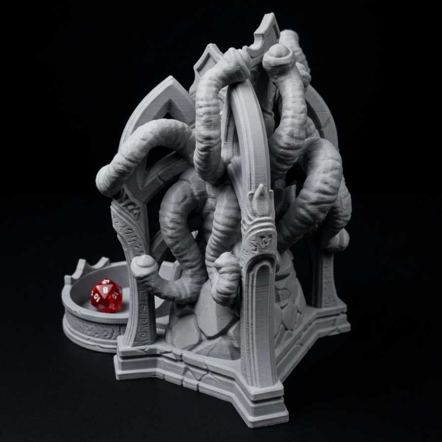 3D Printed Dice Tower - Tentacle Watcher