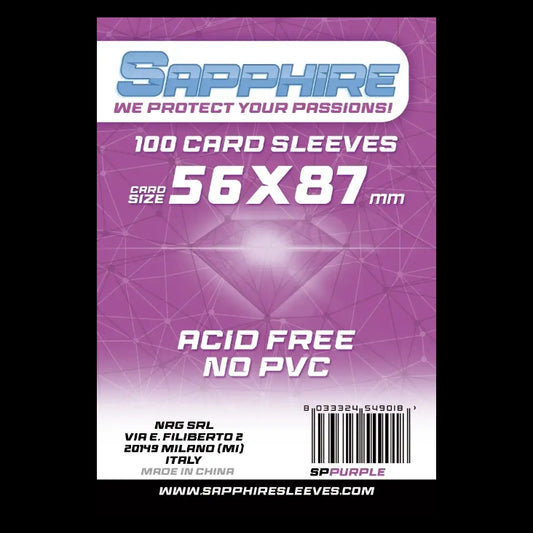 100 Sleeves SAPPHIRE 56x87 "PURPLE"