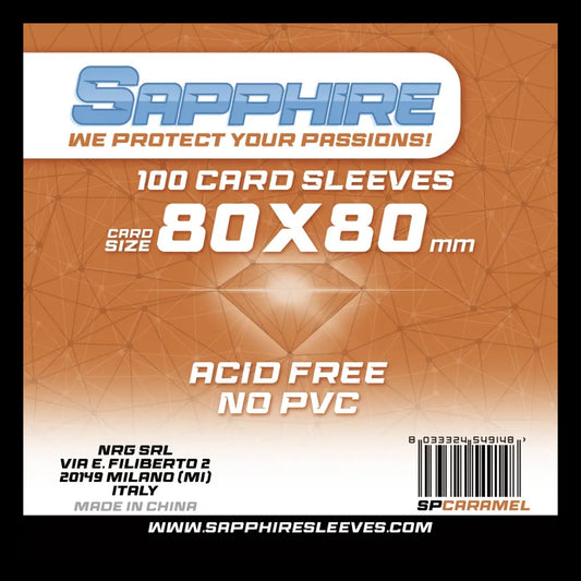 100 Sleeves SAPPHIRE 80x80 "CARAMEL"