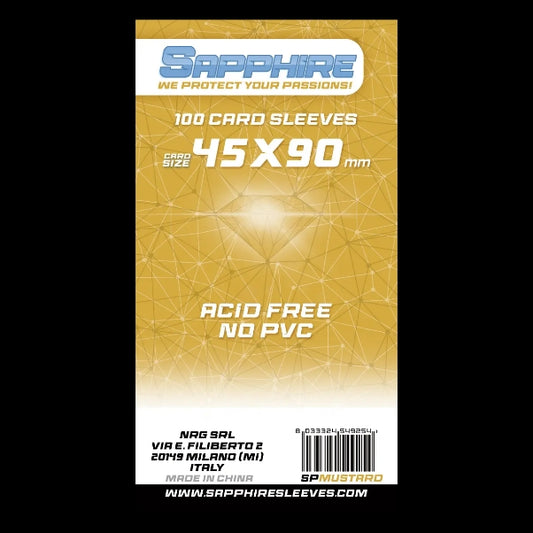 100 Sleeves SAPPHIRE 45x90 "MUSTARD"