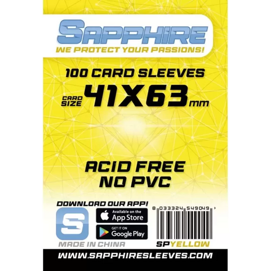 100 Sleeves SAPPHIRE 41x63 "YELLOW"